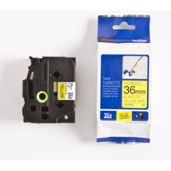 TZEFX661 BROTHER Cinta laminada Amarillo / negro (Flexibles) 36mm