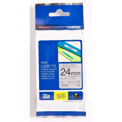 TZEM951 BROTHER Cinta laminada  Plata / negro 24 mm