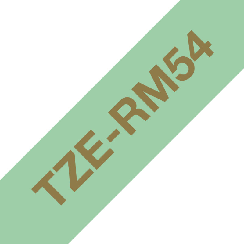 TZERM54 BROTHER Cinta de tela satinada no adhesiva. Texto dorado sobre tejido verde menta no adhesivo. Ancho: 24mm. Longitud:...