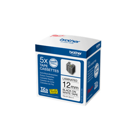TZe231M5 BROTHER Pack multiple de cintas de etiquetado TZe231M5