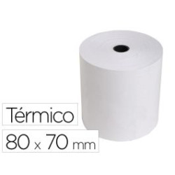 Rollos de papel térmico 80x70x12mm Pack-5
