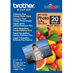 BP71GP20 BROTHER Papel Inkjet Glossy 10x15 20h 260g/m2