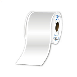 LTZ12100I BROTHER Caja de 1 rollo continuo de etiqueta de vinilo blanca de 100mm de ancho y 30m de largo