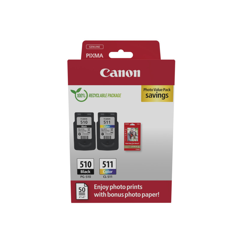 2970B017 CANON Pack PG510/CL511 Photo Value Pack ECO