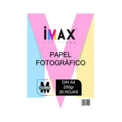 PAPEL FOTOGRAFICO BRILLO IMAX® DIN A4 (200gr) (20Hojas) C14000008