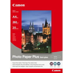 1686B021 Canon Papel Fotografico Brillo Medio. 20 Hojas. A4. 260g.