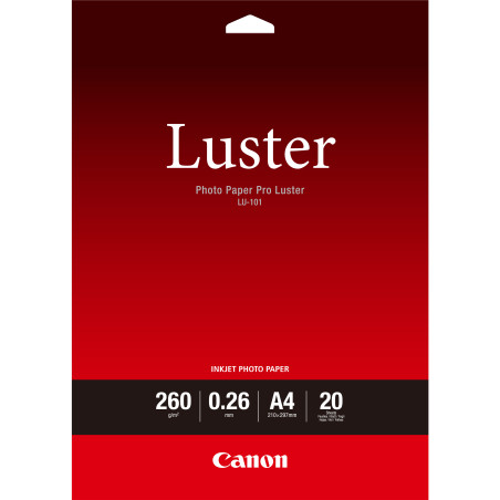 6211B006 CANON Papel Pro Luster LU-101 20h.A4 Photo Paper Pro Luster 260g.