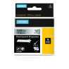 18486 DYMO RHINO Cinta ID1-12 Negro/plata polyester