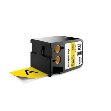 1868775 DYMO Cinta XTL 2" (54 mm) All-Purpose Negro/amarillo Vinilo