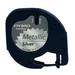 S0721730 DYMO Cinta LT 12mmx4mt -Negro/Plata metalizada