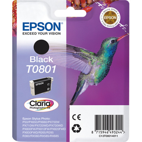 C13T08014011 Epson Stylus Photo R-265/360/RX-560/585/685 Cartucho Negro