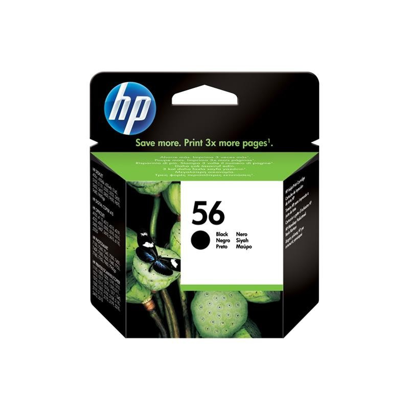 CARTUCHO ORIGINAL (C6656A Nº56) PARA IMPRESORAS HP - 19ml - Negro C08HP0056