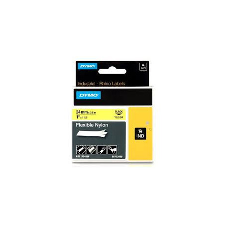 1734525 DYMO RHINO Cinta ID1-24 Negro/amarillo nylon