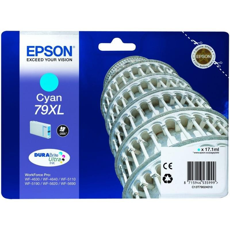 CARTUCHO ORIGINAL (C13T79024010 Nº79XL) PARA IMPRESORAS EPSON - 2.000pag - Cyan C08EP0059