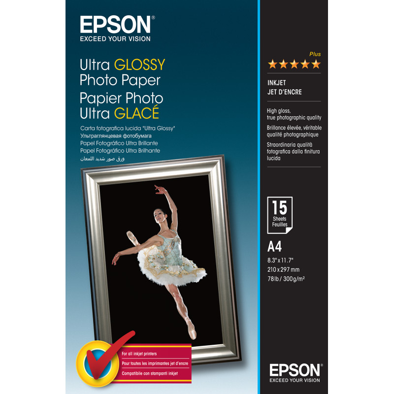 C13S041927 Epson Papel Ultra Glossy Photo Paper A4 (15hojas)