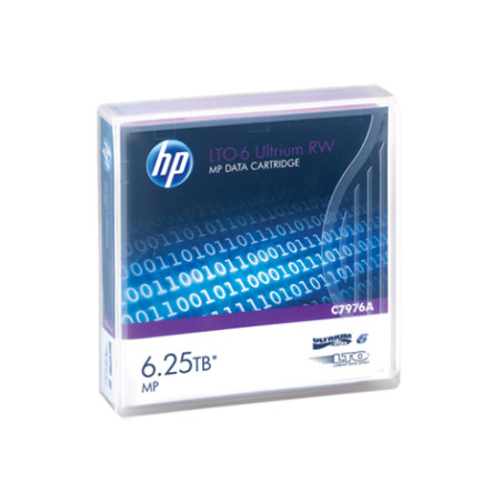 C7976AH HP Cartucho de Datos LTO ULTRIUM 6 6.25Tb MP RW Eco Case (Pack 20)