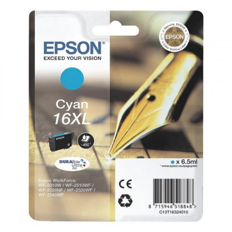 CARTUCHO ORIGINAL (C13T16324010 Nº16XL) PARA IMPRESORAS EPSON - 500pag - Cyan C08EP0002