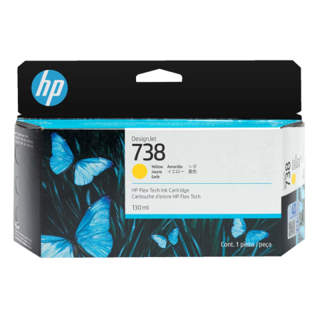 498N7A HP DESIGNJET 738 CARTUCHO AMARILLO 130ML