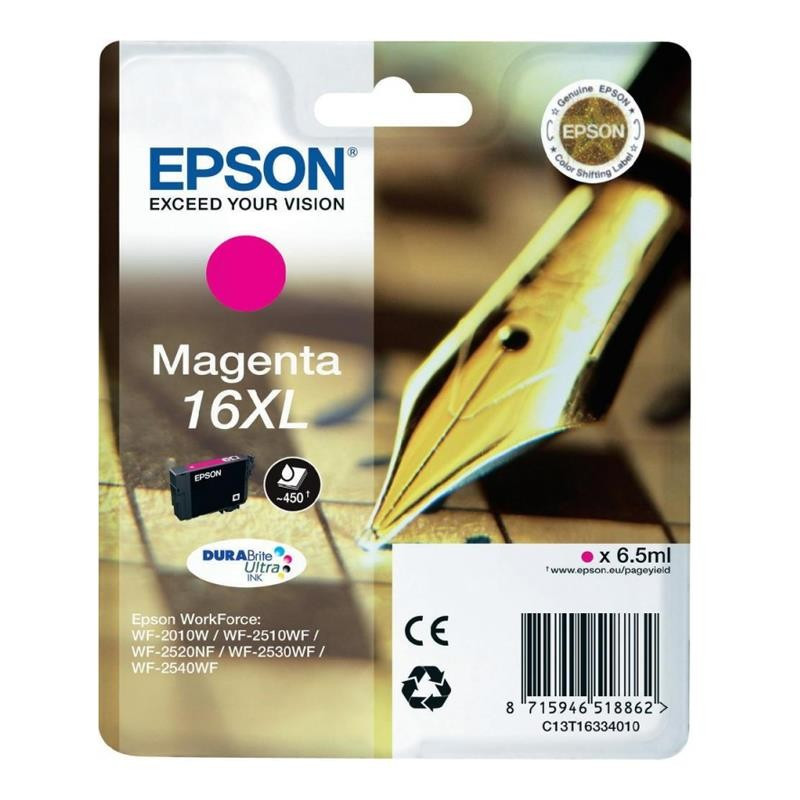 CARTUCHO ORIGINAL (C13T16334012 Nº16XL) PARA IMPRESORAS EPSON - 500pag - Magenta C08EP0003