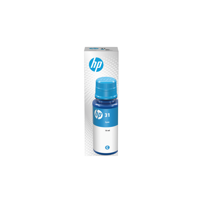 1VU26AE HP Botella de tinta Original nº31 cian 70 ml