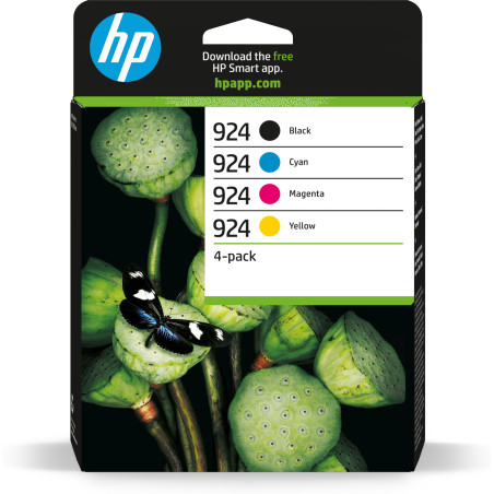 6C3Z1NE HP 924 PACK 4 COLORES CMYK