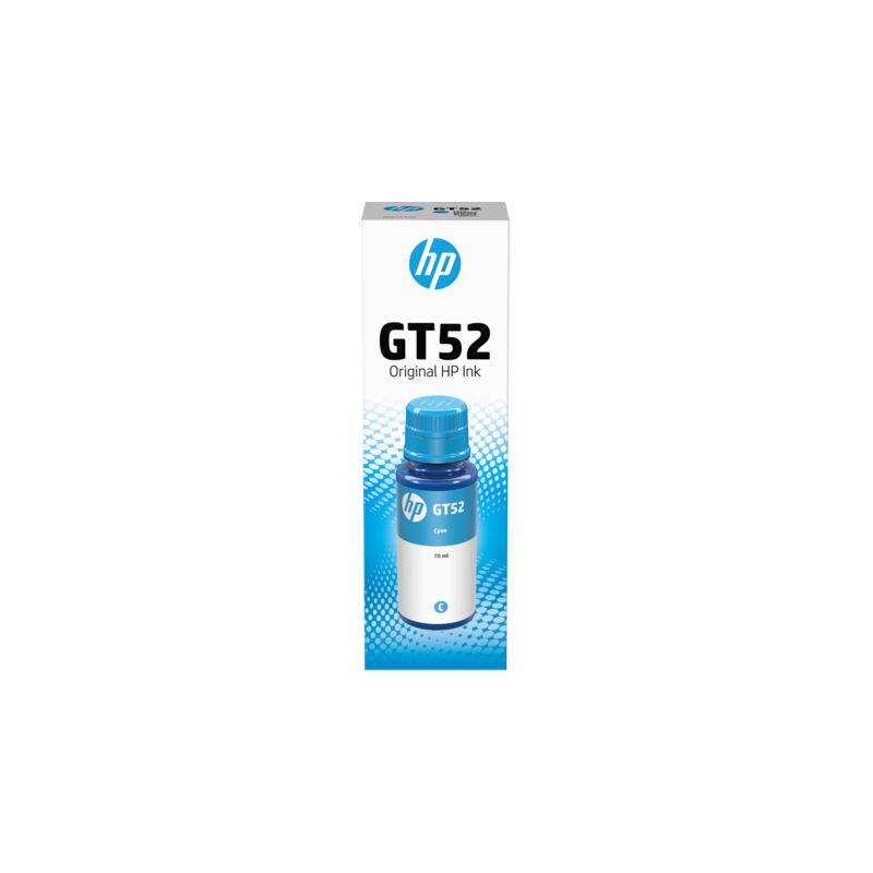 M0H54AE HP Botellas de tinta GT52 Cian