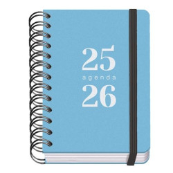 51781 DOHE AGENDA ESCOLAR GRAMMAR A6 ESPIRAL DOBLE DP TAPA PP AZUL 2025-2026