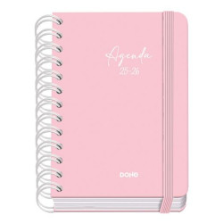 51937 DOHE AGENDA ESCOLAR SERENITY WIRE´O A6 ESPIRAL DOBLE DP TAPA DURA ROSA 2025-2026
