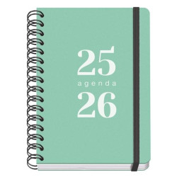 52032 DOHE AGENDA ESCOLAR GRAMMAR A5 ESPIRAL DOBLE DP TAPA PP VERDE 2025-2026