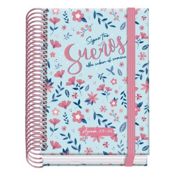 52051 DOHE AGENDA ESCOLAR PRIME A6 ESPIRAL DP BLOSSOM 2025-2026