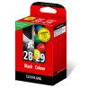 18C1520E LEXMARK Z845/1300/X2500 Pack Cartucho Negro nº28 + Color nº29 Retornables