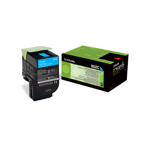 80C20C0 LEXMARK 802C Toner Retornable Cian (1k)