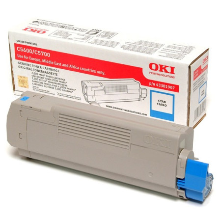 43381907 OKI C-5600/5700 Toner Cian-Desc