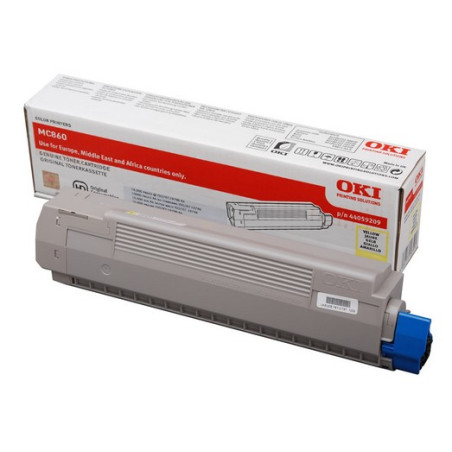 44059209 OKI MC860 MFP Toner Amarillo 10K
