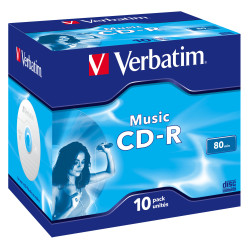 43365 VERBATIM CD-R AUDIO 80m (Pack de 10 unidades)