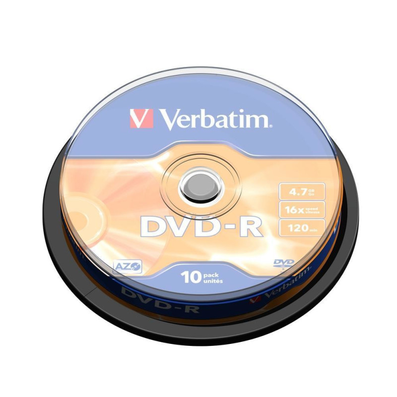 43523 VERBATIM DVD-R 4.7GB 16x Avanced Azo(Tarrina 10)
