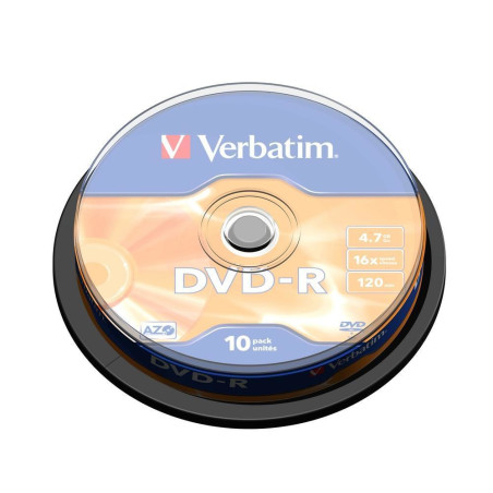43523 VERBATIM DVD-R 4.7GB 16x Avanced Azo(Tarrina 10)