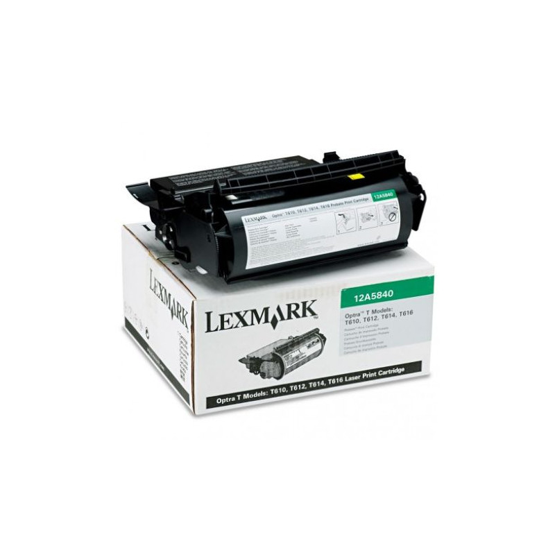 Toner Original LEXMARK 12A5840 Negro - 12A5840 [PAG-10000]