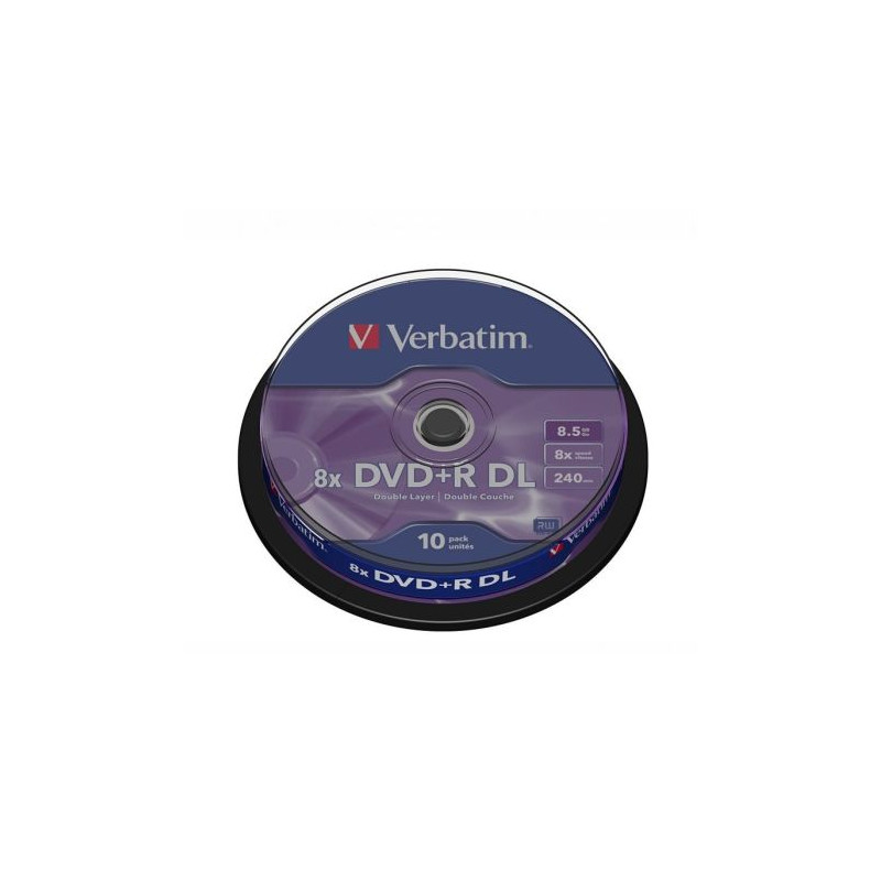 DVD+R VERBATIM Advanced Azo 43666 - 8.5GB · 8X · Tarrina 10 unidades