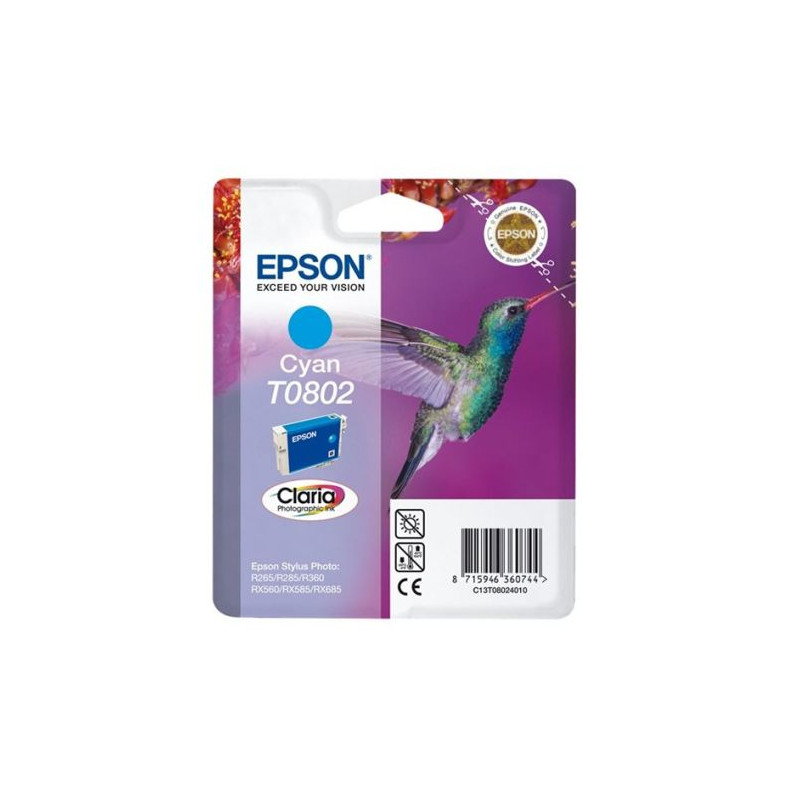 Cartucho Original EPSON T0802 Cyan - C13T080240B0 [ML-7