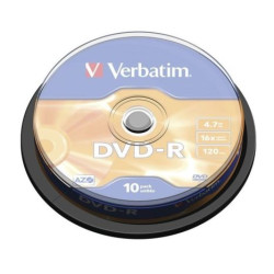 DVD-R VERBATIM Advanced Azo 43523 - 4.7GB · 16X · Tarrina 10 unidades