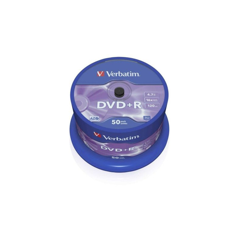 DVD+R VERBATIM Avanced Azo 43550 - 4.7GB · 16X · Tarrina 50 unidades