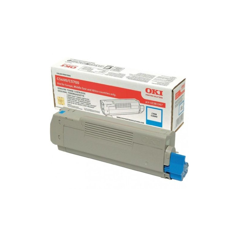 Toner Original OKI 43381907 Cyan - 43381907 [PAG-2000]
