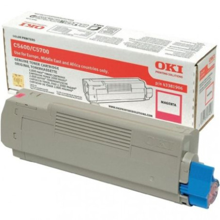 Toner Original OKI 43381906 Magenta - 43381906 [PAG-2000]