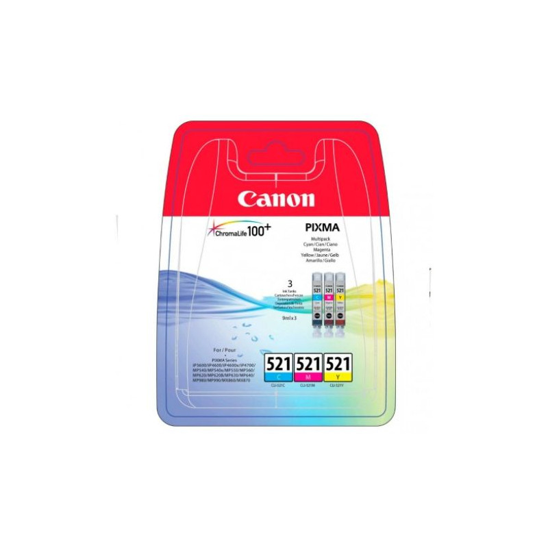 Pack Cartucho Original CANON CLI521 Tricolor - 2934B010 [ML-9][PAG-446]