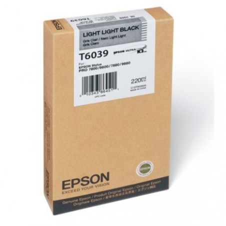Cartucho  Original EPSON T6039 Gris - C13T603900  [ML-220]