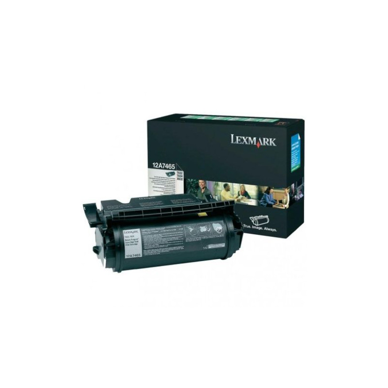 Toner Original LEXMARK 12A7465 Negro - 12A7465 [PAG-32000]