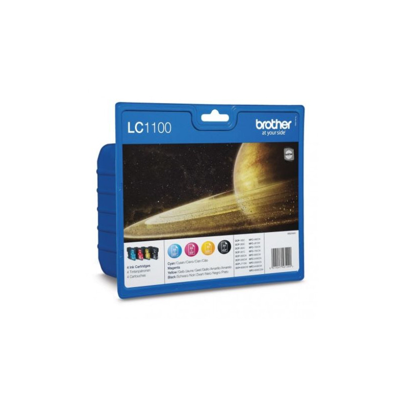 Pack Cartucho Original BROTHER LC1100 BK+C+M+Y - LC1100VALBP [PAG-450]