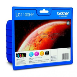 Pack Cartucho Original BROTHER LC1100 BK+C+M+Y - LC1100HYVALBP [PAG-900]