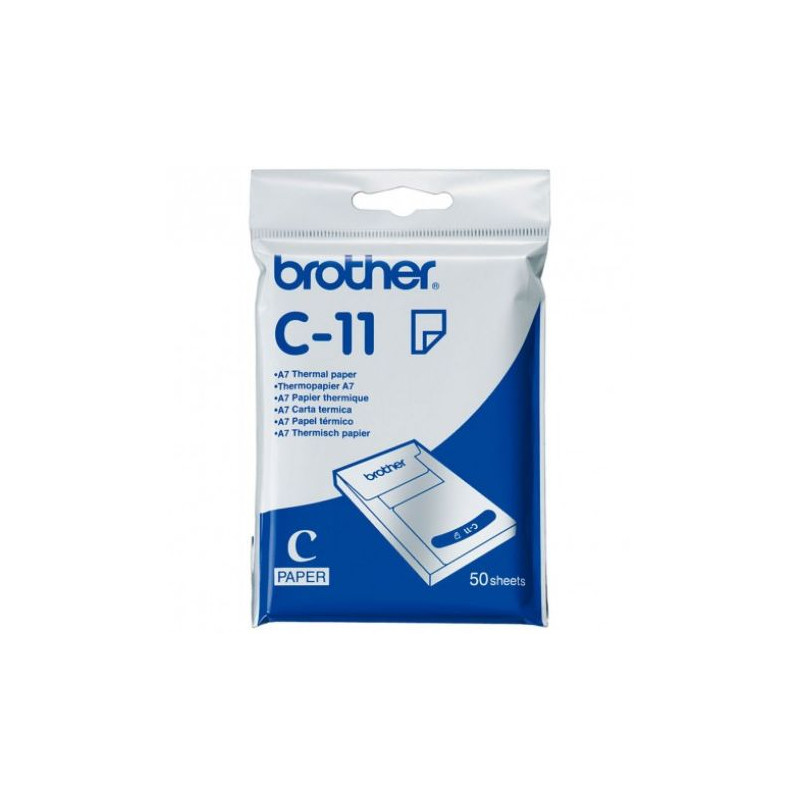 Papel Térmico BROTHER C-11 A7 20 Hojas - C11